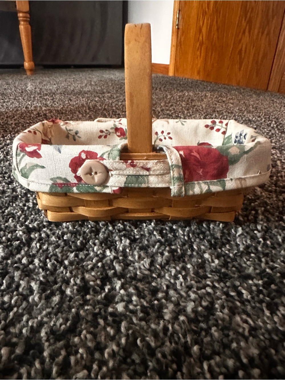 Longaberger Floral-Lined small Basket